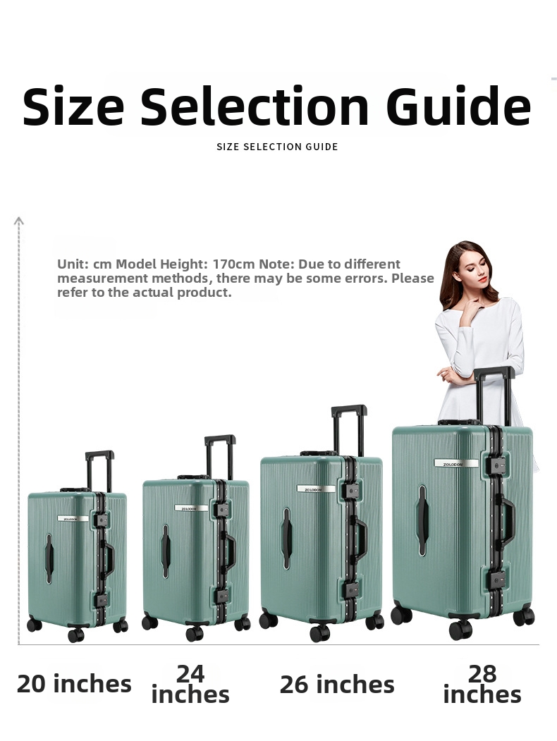 High End Aluminum Frame Luggage Set Rolling Suitcase With Lock_voghion.com