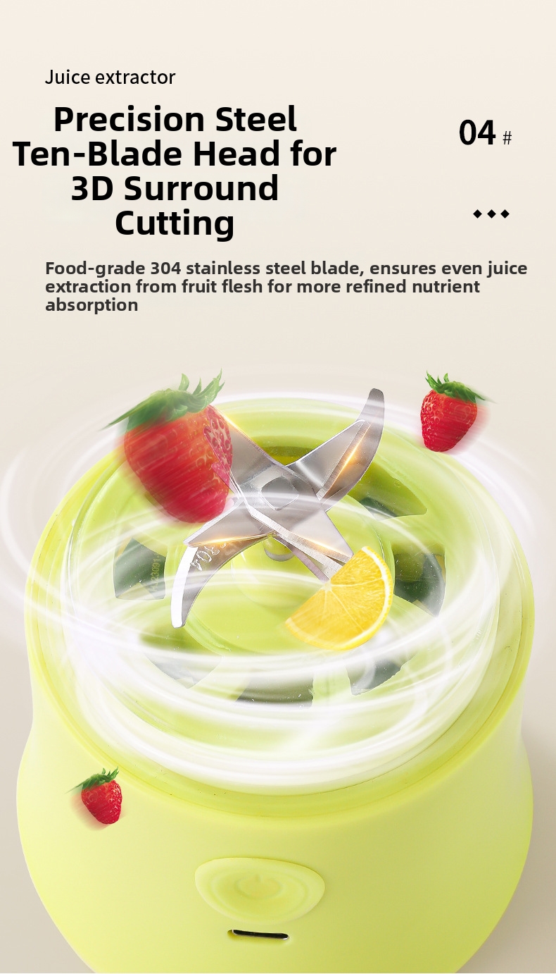 Portable Juicer Blender Cordless Rechargeable Smoothie Maker_voghion.com