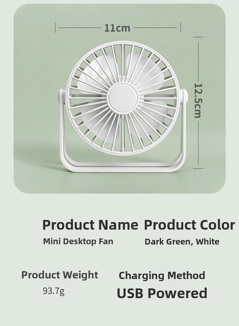 Mini ventilateur de bureau pour bureau et maison, silencieux_voghion.com