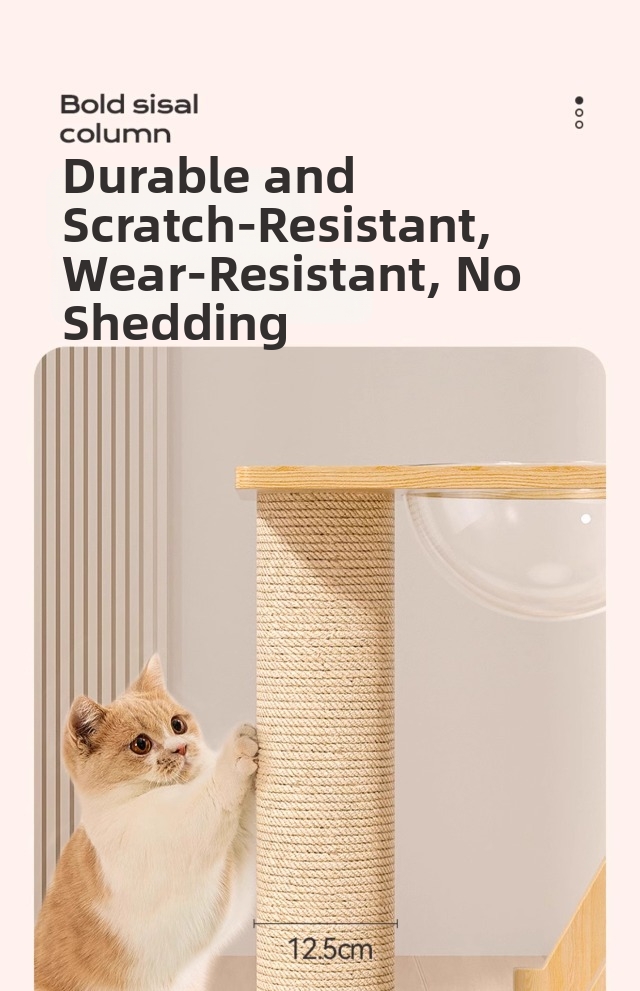 Luxury Cat Climbing Frame Multi Layer Tree With Bed And Pillar_voghion.com