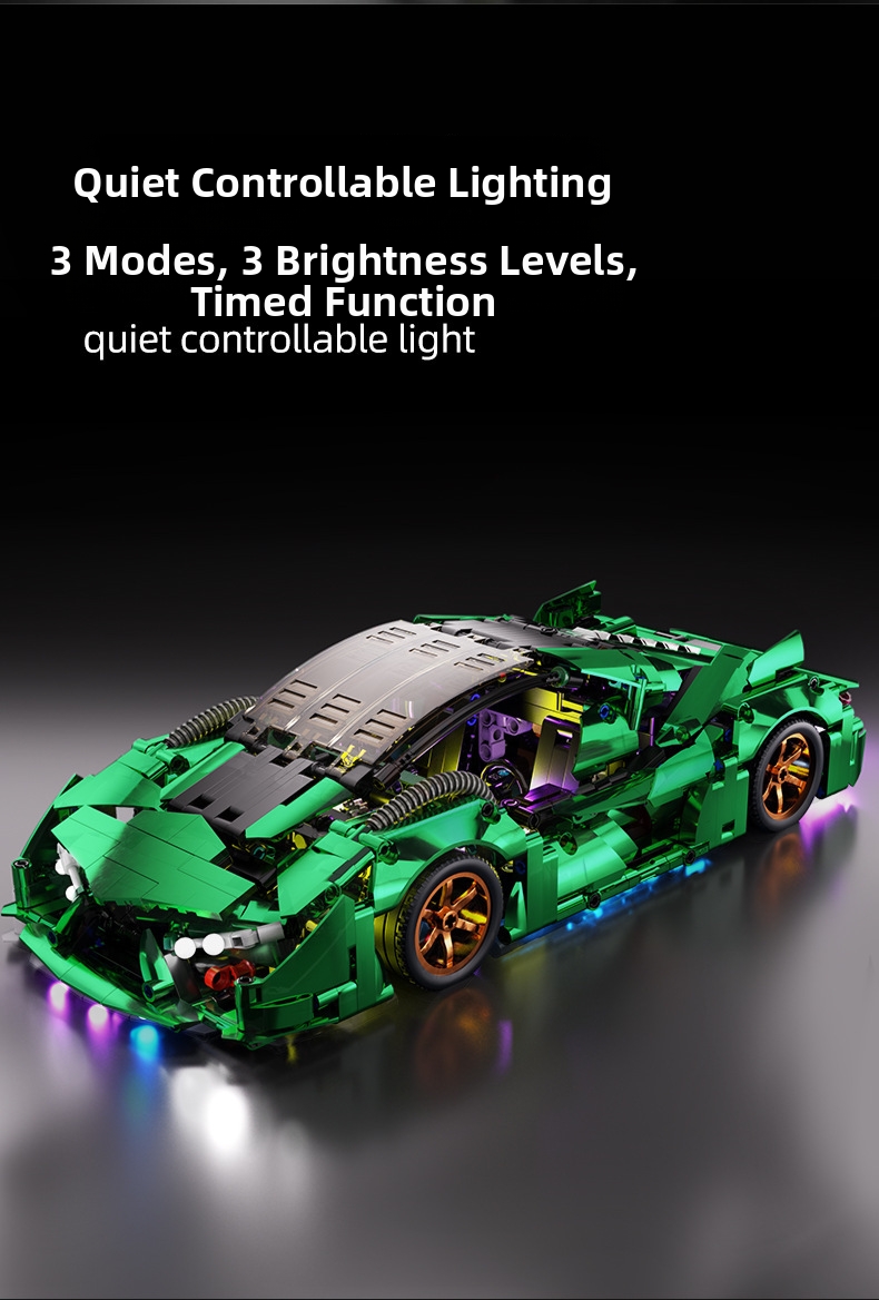 Blocs de construction modèle de voiture de sport rc vert_voghion.com