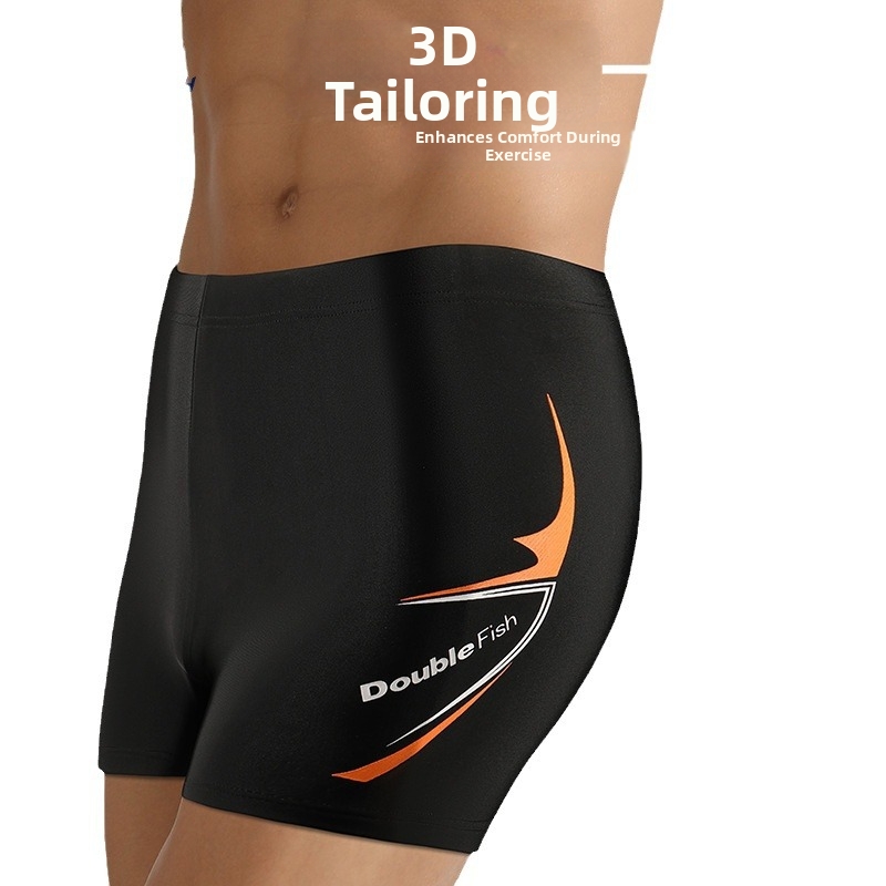 Costume da bagno da uomo Pesci ad asciugatura rapida, taglie forti, con angoli dritti a cinque punte, anti-imbarazzo, con occhialini da nuoto e cuffia, set da tre pezzi per sorgenti termali_voghion.com