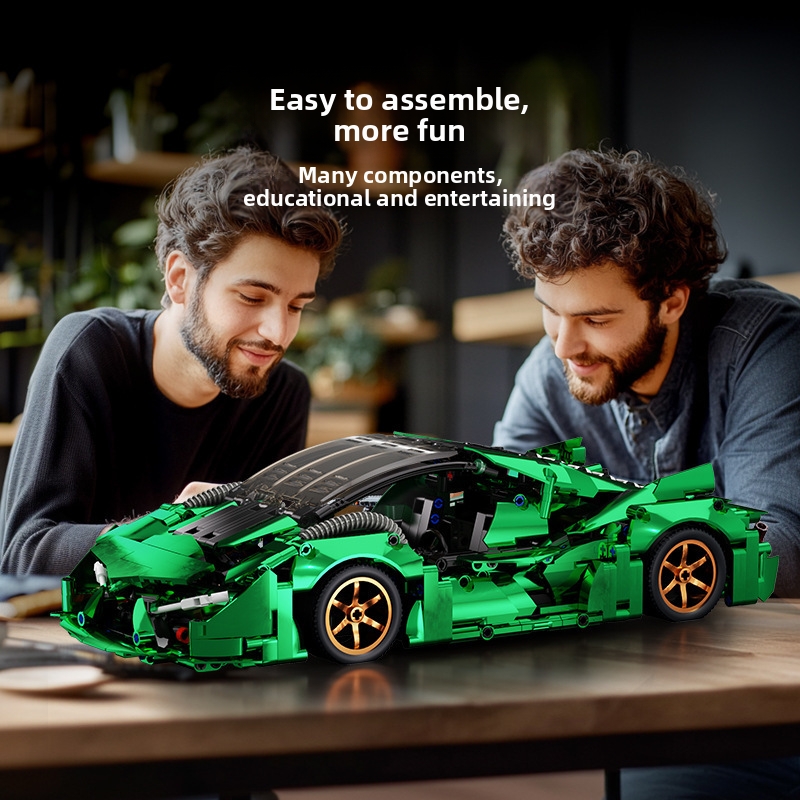 Compatible Electroplated Green 3000 Year Old Sports Car Model Remote Control Toy For Children Birthday Gift_voghion.com