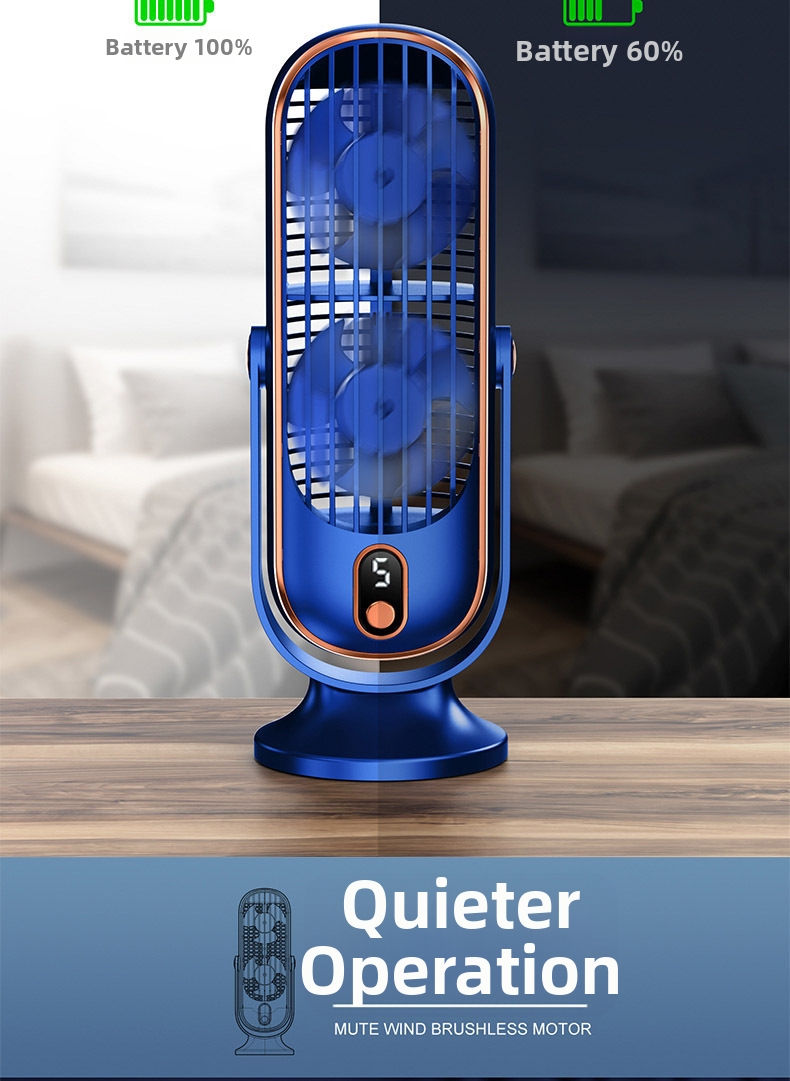 Portable Desktop Fan Rechargeable Usb Oscillating Fan For Home_voghion.com