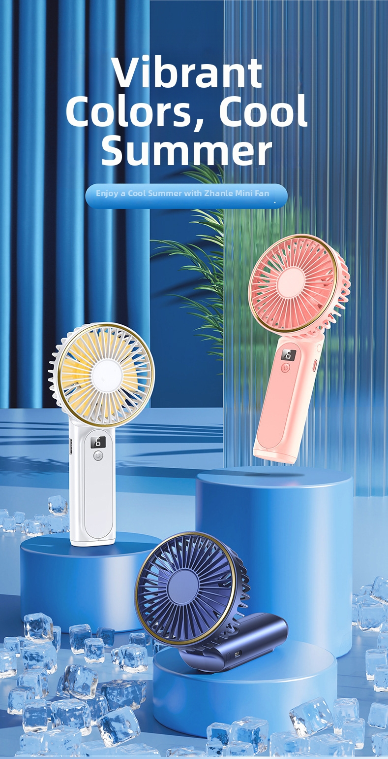 Handheld Mini Fan Portable Usb Desktop Neck Hanging Foldable Fan_voghion.com