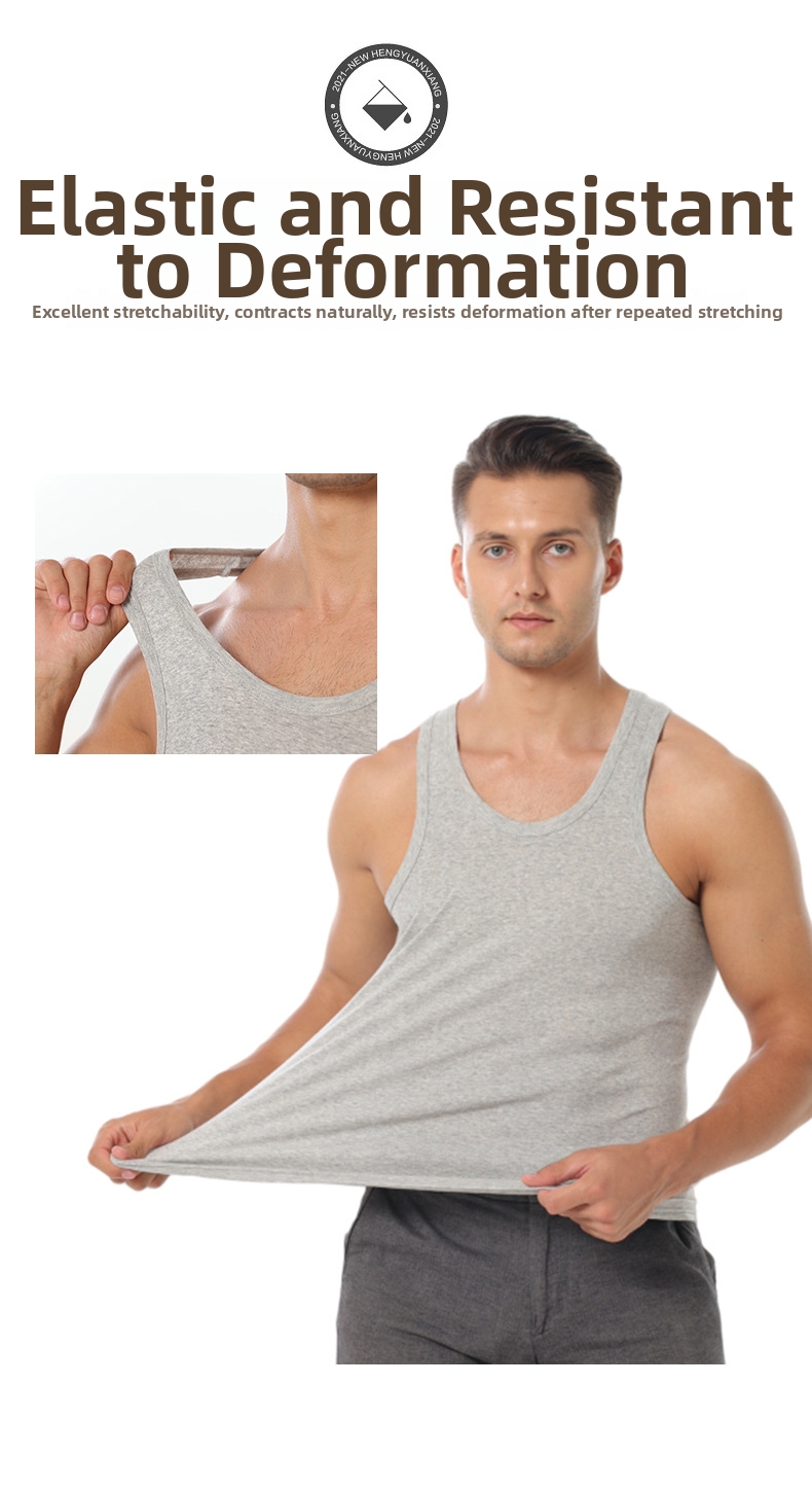 Men's Clothing Men's 100% Cotton Vest For Sports And Fitness Tight Fit Breathable Inner Wear Summer Top For Formal & Casual_viptrois.com