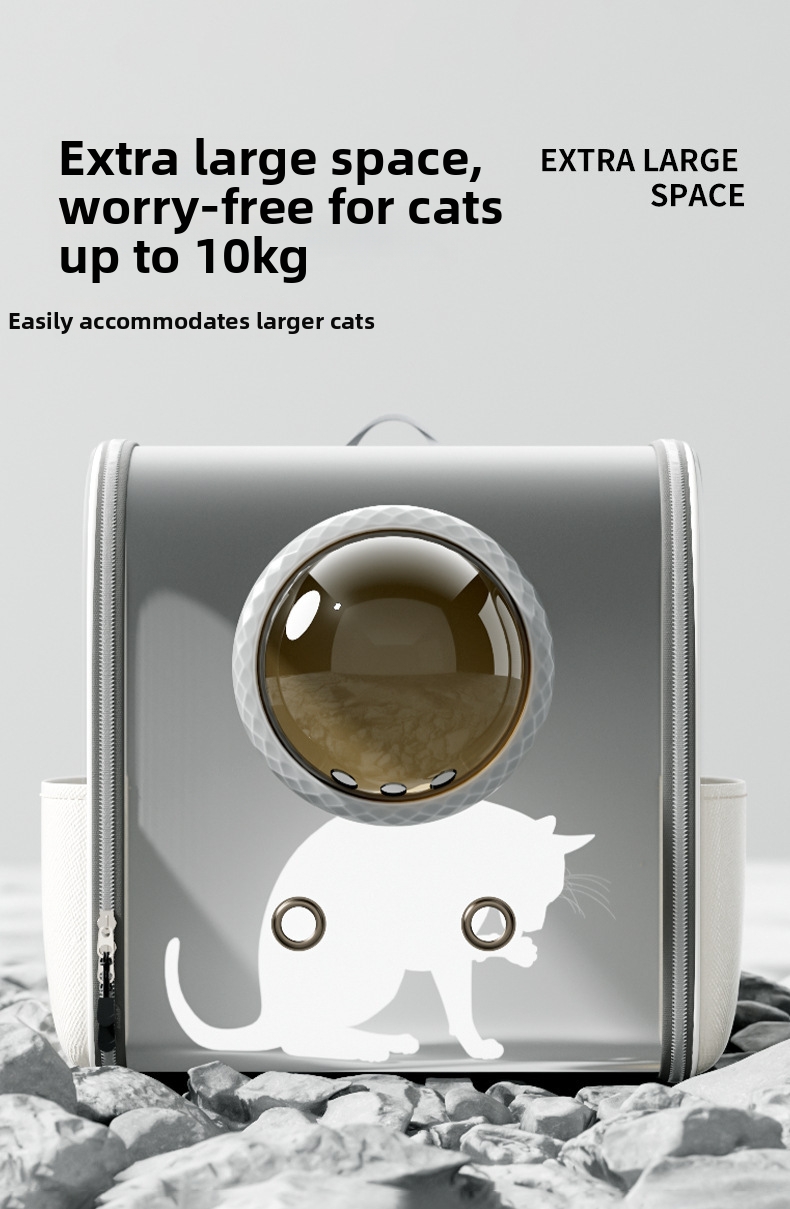Space Capsule Cat Backpack Portable Pet Carrier Travel Bag_voghion.com