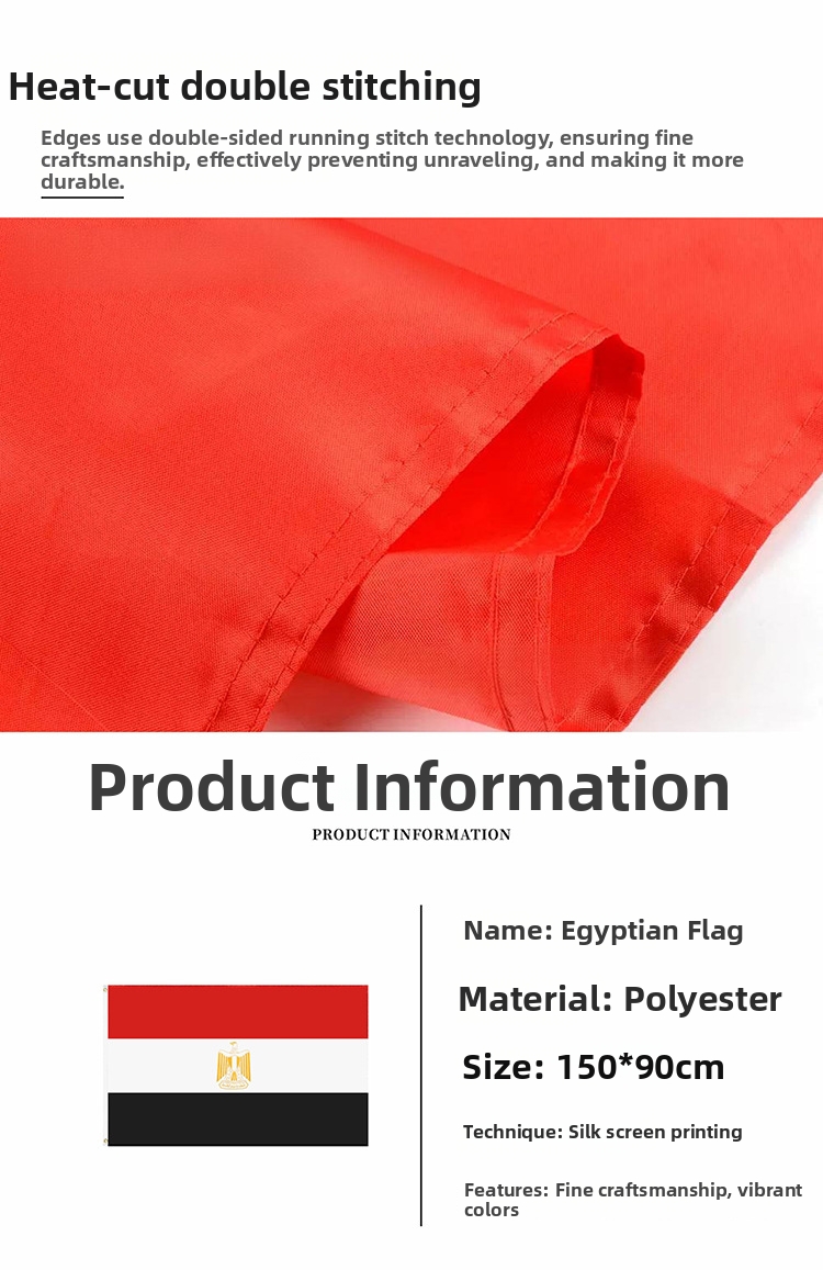 Egyptian Flags 90x150 Cm Size Spring Spun Polyester High Color Fastness For Home Garden Patio Lawn_voghion.com