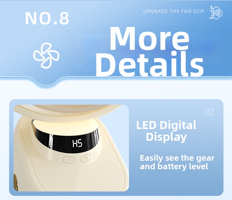 Usb Portable Clip Fan Rechargeable Desktop Fan For Student Dorm_voghion.com