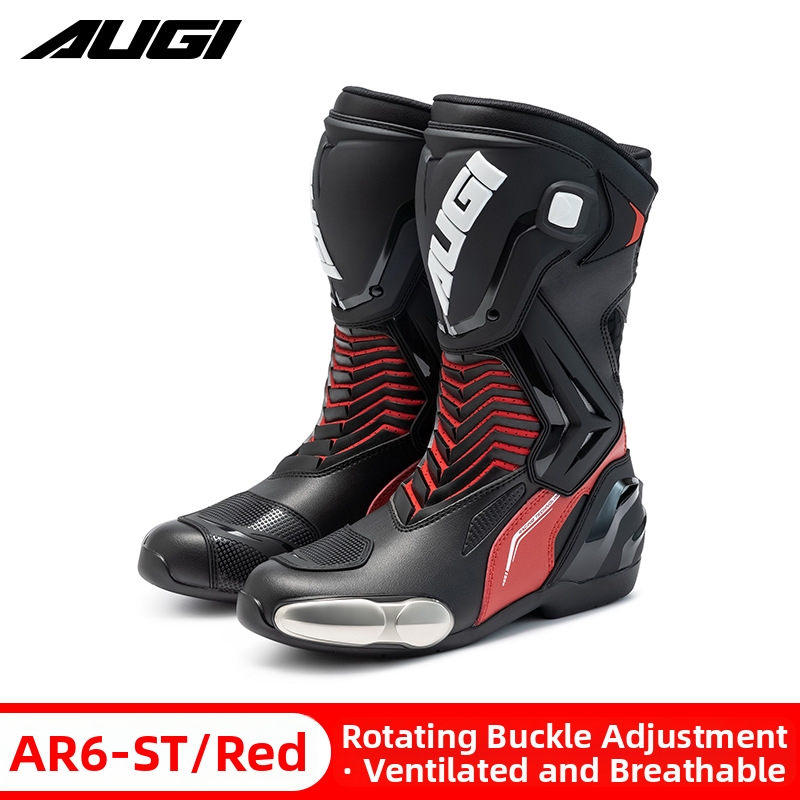 Bottes de moto professionnelles en alliage résistant à l'usure et aux chocs, chaussures de protection pour la course sur route longue distance_voghion.com