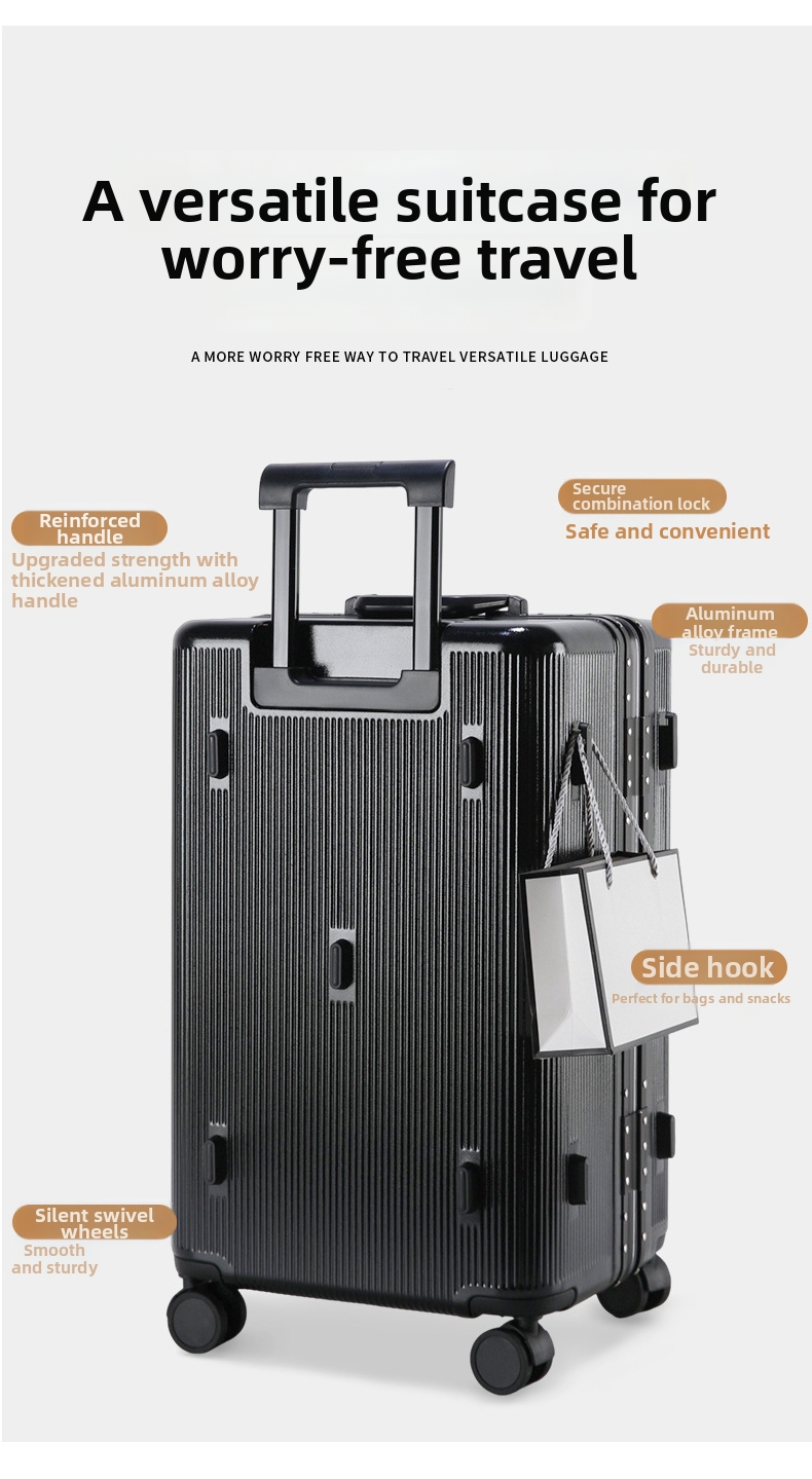 High End Aluminum Frame Luggage Set Rolling Suitcase With Lock_voghion.com