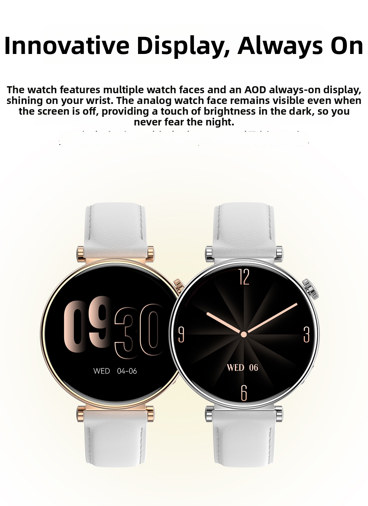 Smartwatch com chamadas bluetooth e ecrã amoled always on_voghion.com