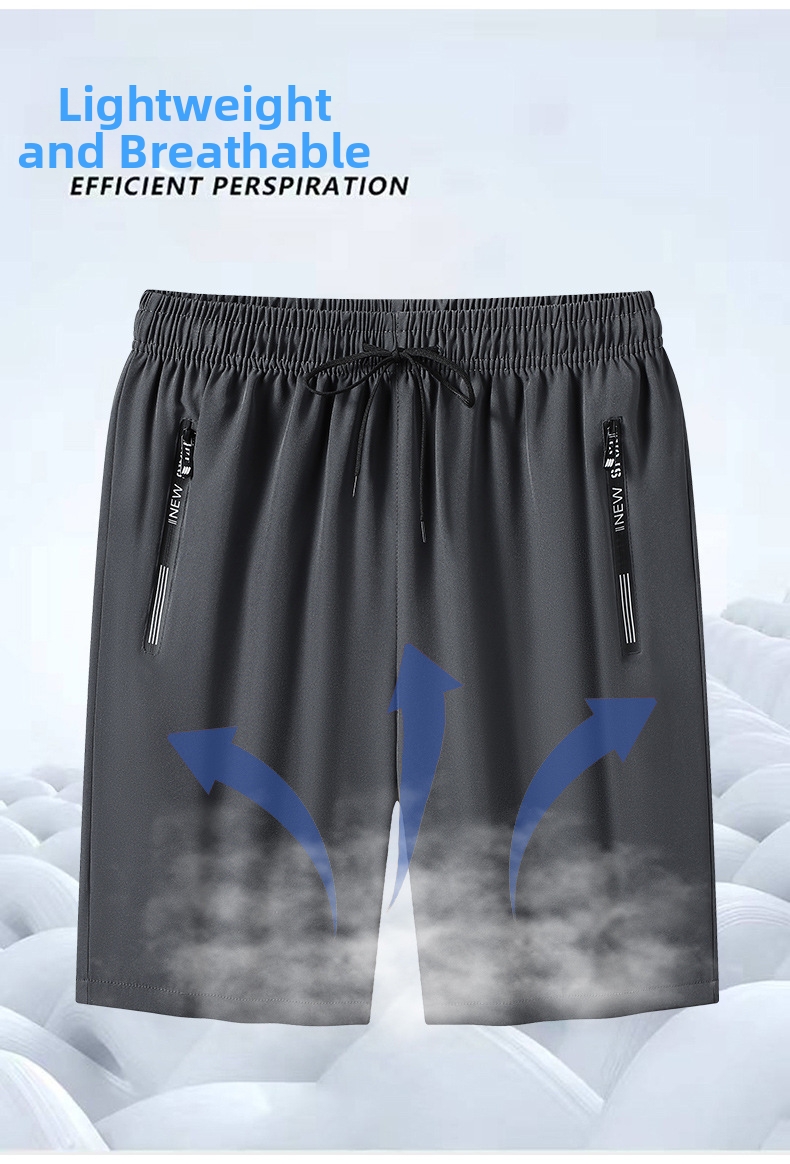 Men's Quick Drying Ice Silk Sports Shorts Loose Fit For Running_voghion.com