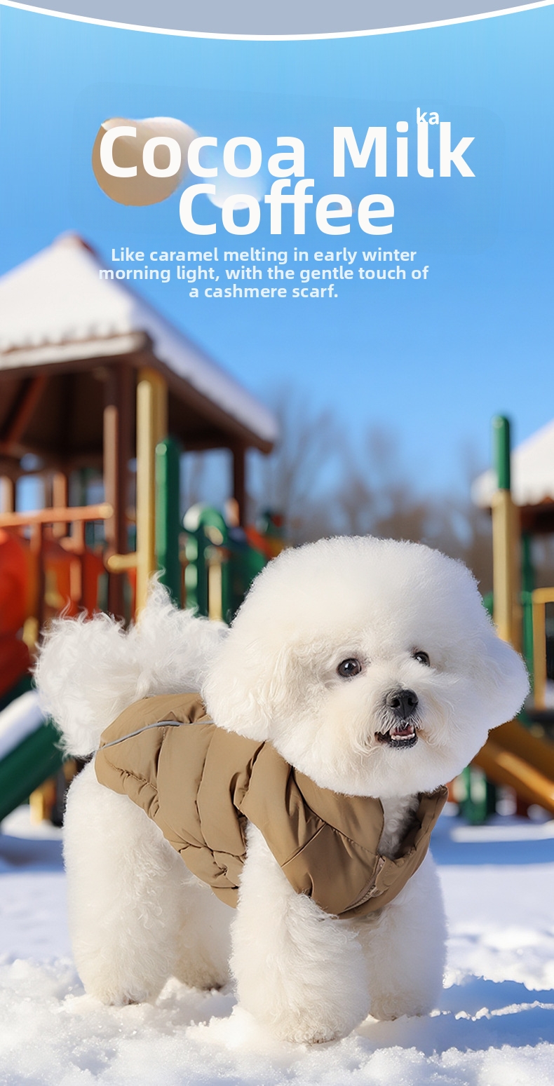 Reflective Dog Winter Puffer Vest For Small And Medium Dogs_voghion.com