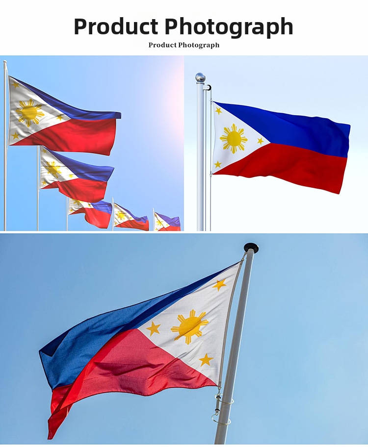 Philippine Flag Polyester Fabric For Outdoor Advertising Events_voghion.com