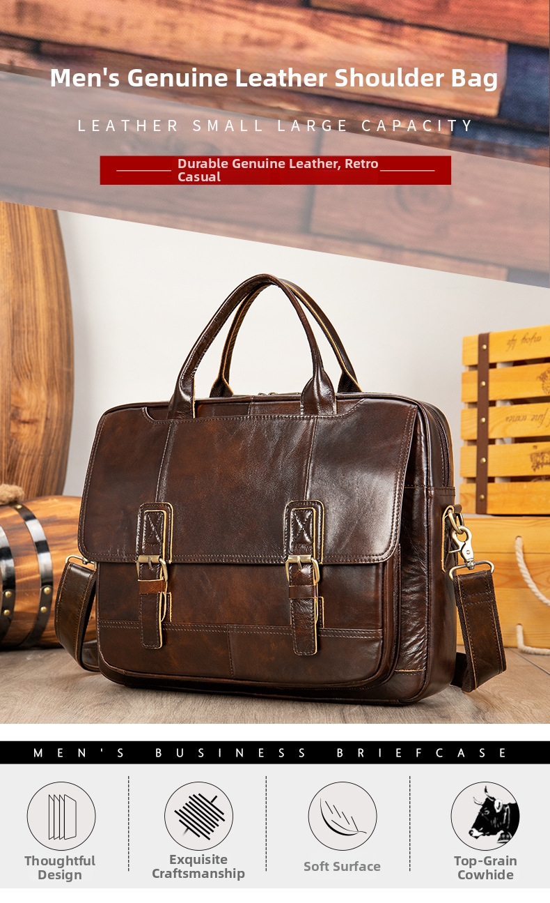 Sacoche homme en cuir véritable porte-document business messenger_voghion.com