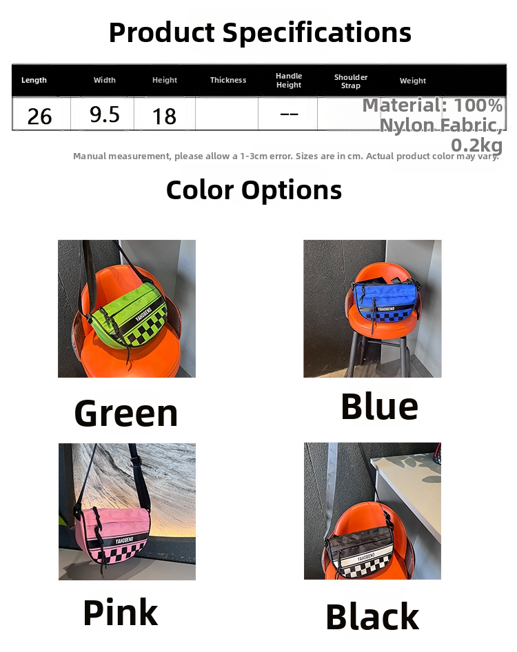 Kids Crossbody Bag Checkerboard Stylish Shoulder Bag For Children_voghion.com