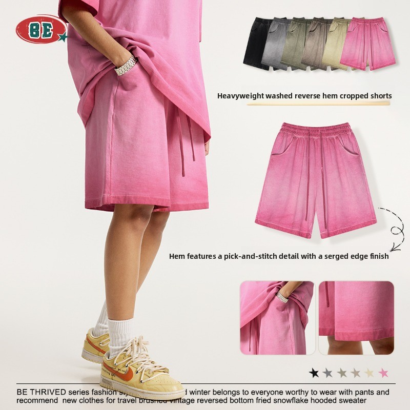 Men's Casual Drawstring Shorts Retro Style Summer Sweatpants_voghion.com
