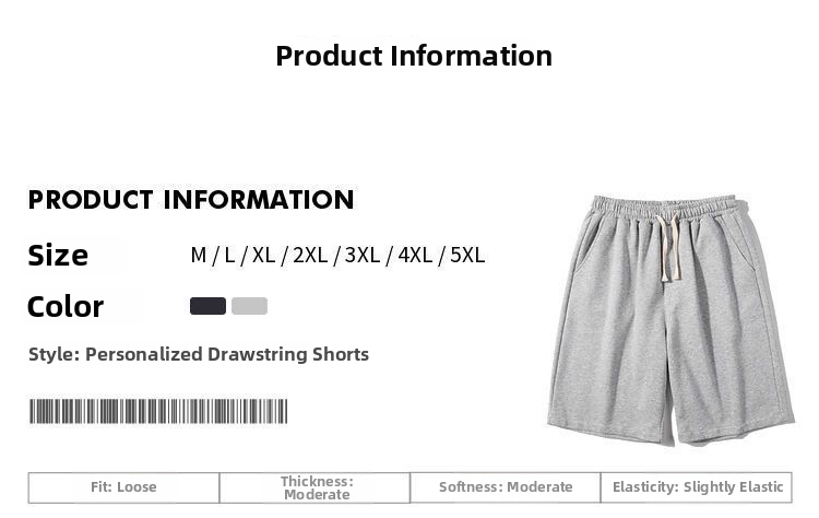 Men's Summer Shorts Lightweight Breathable Adjustable Drawstring_voghion.com
