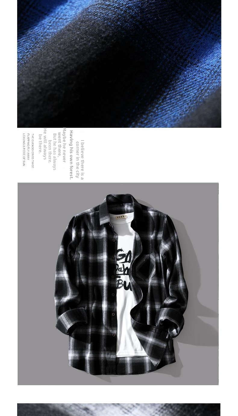 ​​Men's Checkered Long Sleeve Shirt – Oversized Casual Button-Up With Soft Polyester Fabric​​ Smart Casual Hack​​_voghion.com