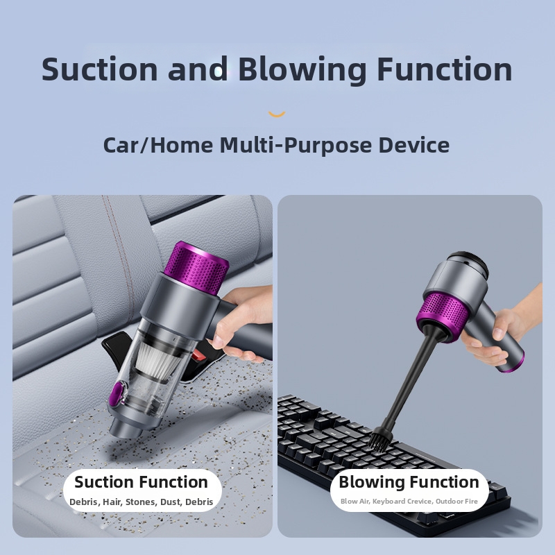 Portable Wireless Car Vacuum Cleaner Handheld Dust Collector Blower With Power Display Brushless Motor For Automotive Use_voghion.com