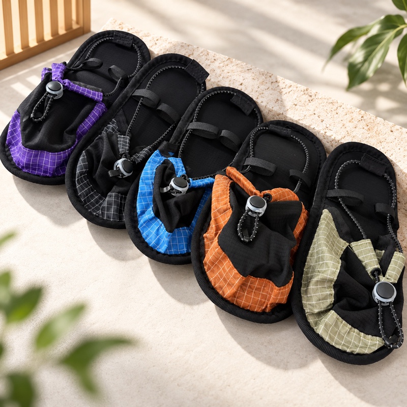Comfortable slippers for indoor use, ultra-lightweight and foldable non-slip slippers for outdoor travel, portable camping and beach slippers Comfortable slippers for indoor use, ultra-lightweight and foldable non-slip slippers for outdoor travel, portable camping and beach slippers
