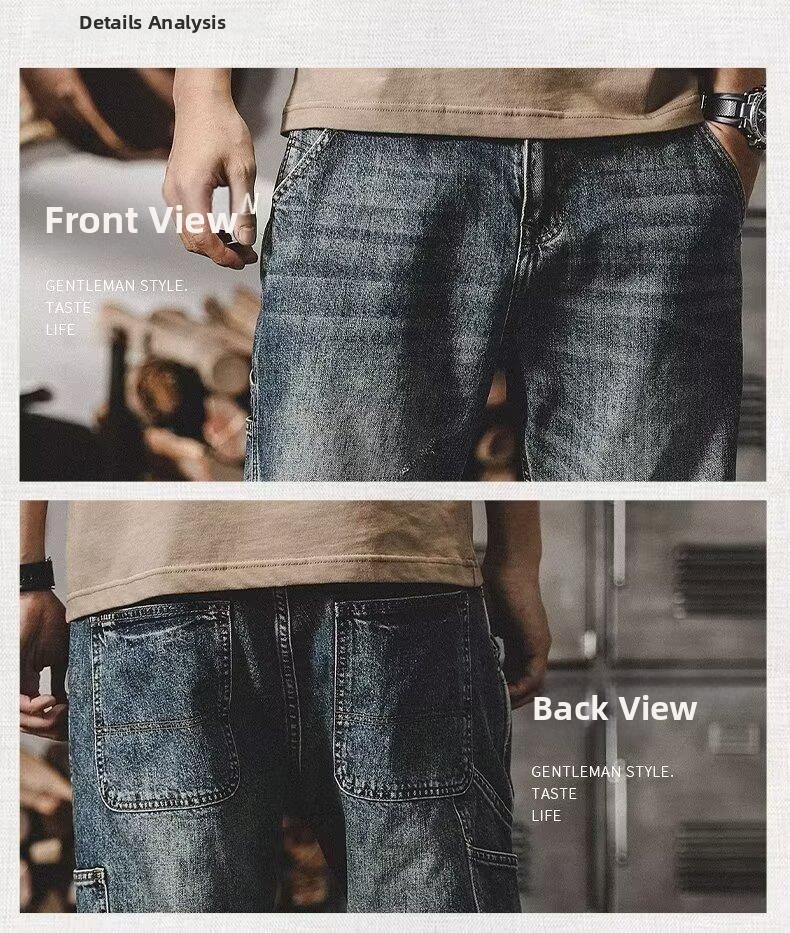 Herren Jeans Shorts Weit Geschnitten Im Used Look Für Sommer_voghion.com