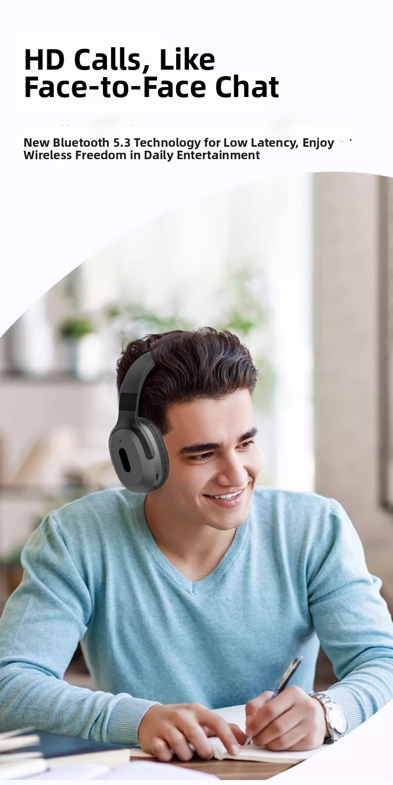 Écouteurs Bluetooth sans fil avec basses puissantes et rétractables pour téléphones portables - Vente directe d'usine - Offre transfrontalière en gros_voghion.com