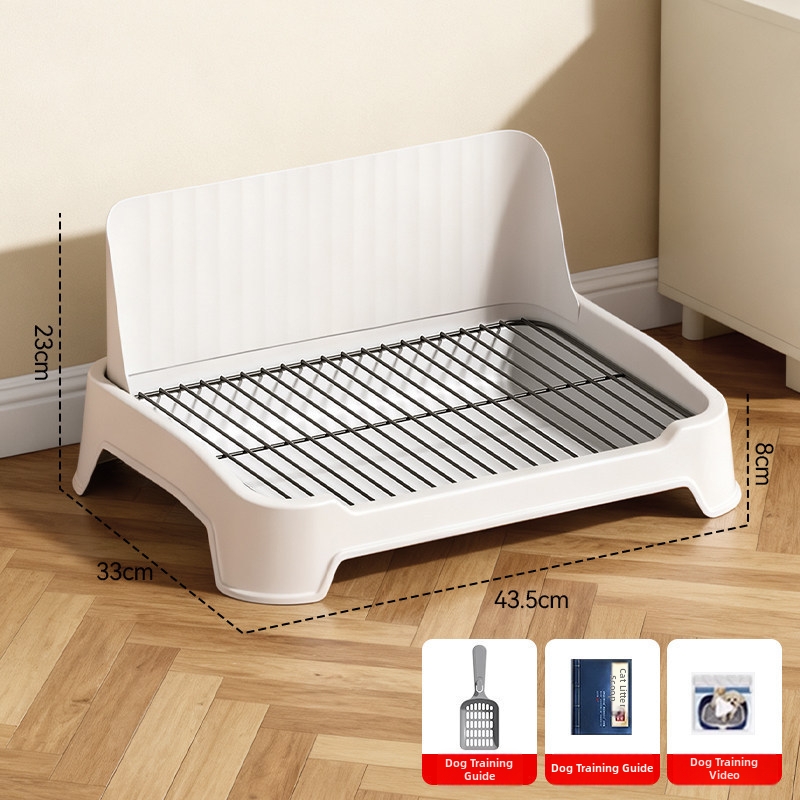 Bac à litière en acier inoxydable de petite à moyenne taille pour chiots et chiens mâles, avec système anti-marchage._voghion.com
