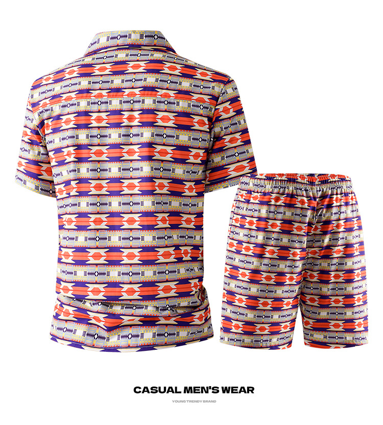 Herren T-shirt Sets 3d Druck Freizeit Kurzarm Zweiteiler Outfit_voghion.com