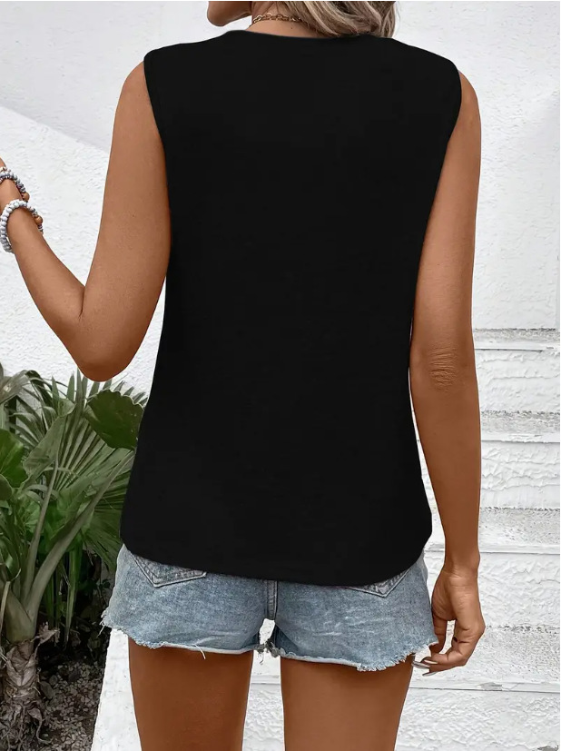 Women's Sleeveless Vest Loose Top T-Shirt Summer Print A12_ecoleips.com