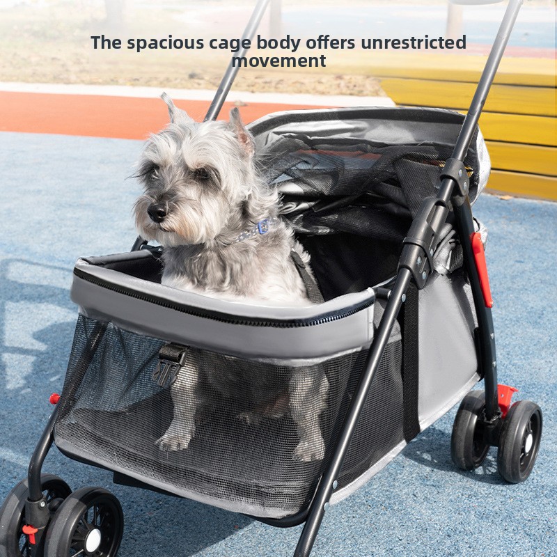 Pet Cat And Dog Stroller, Dog And Cat Teddy Baby Stroller, Lightweight And Foldable Small Dog Stroller For Outdoor Use_voghion.com