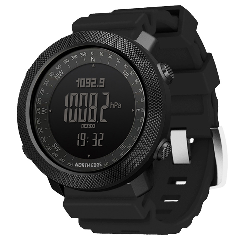 Digitale, wasserdichte elektronische Uhr mit Kompass und Höhenmessfunktion für Herren, Business, Luxus/Sport, Unisex-Smartwatch_voghion.com