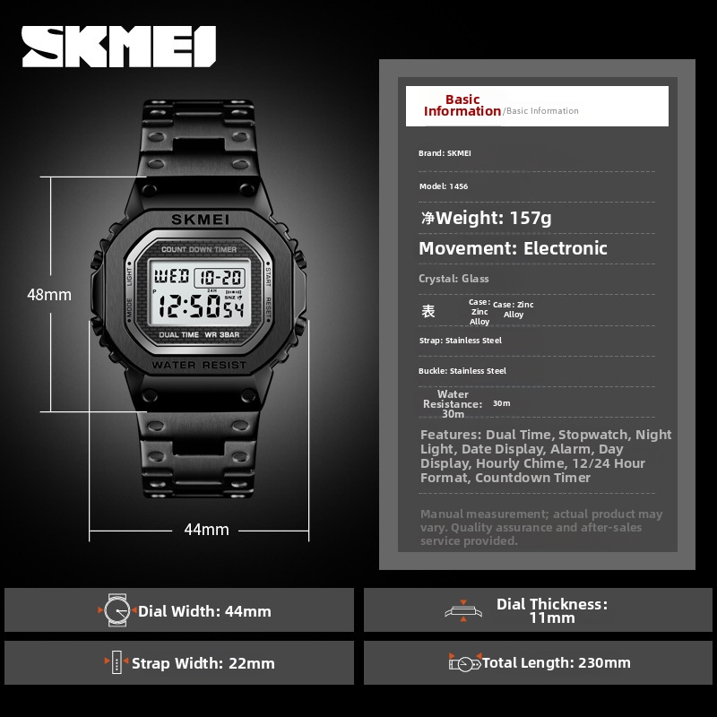 Men's Luminous Fashion Mechanical Style Electronic Watch Trendy Student Couple Timepiece Round/Oval Dial Waterproof_voghion.com