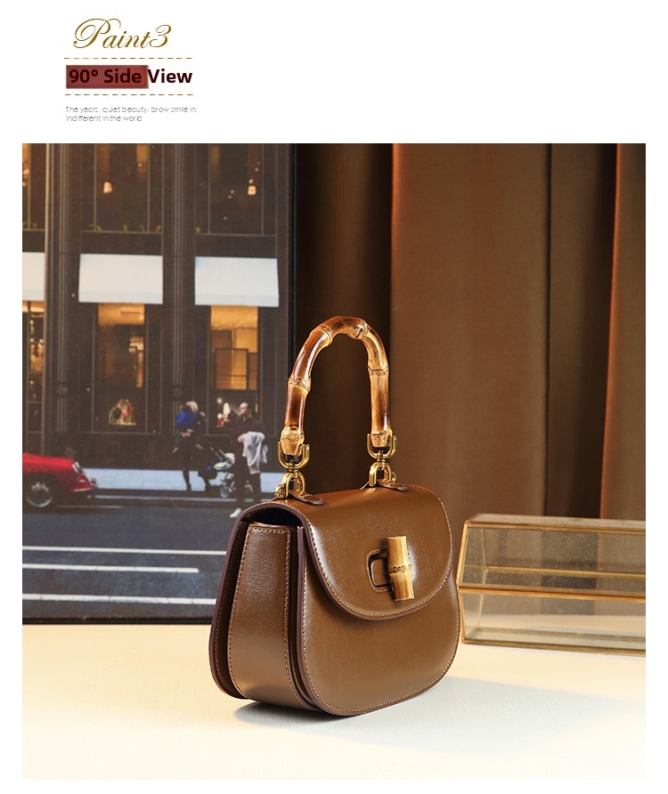 Elegant sadelväska för dam med bambuhandtag och axelrem_voghion.com