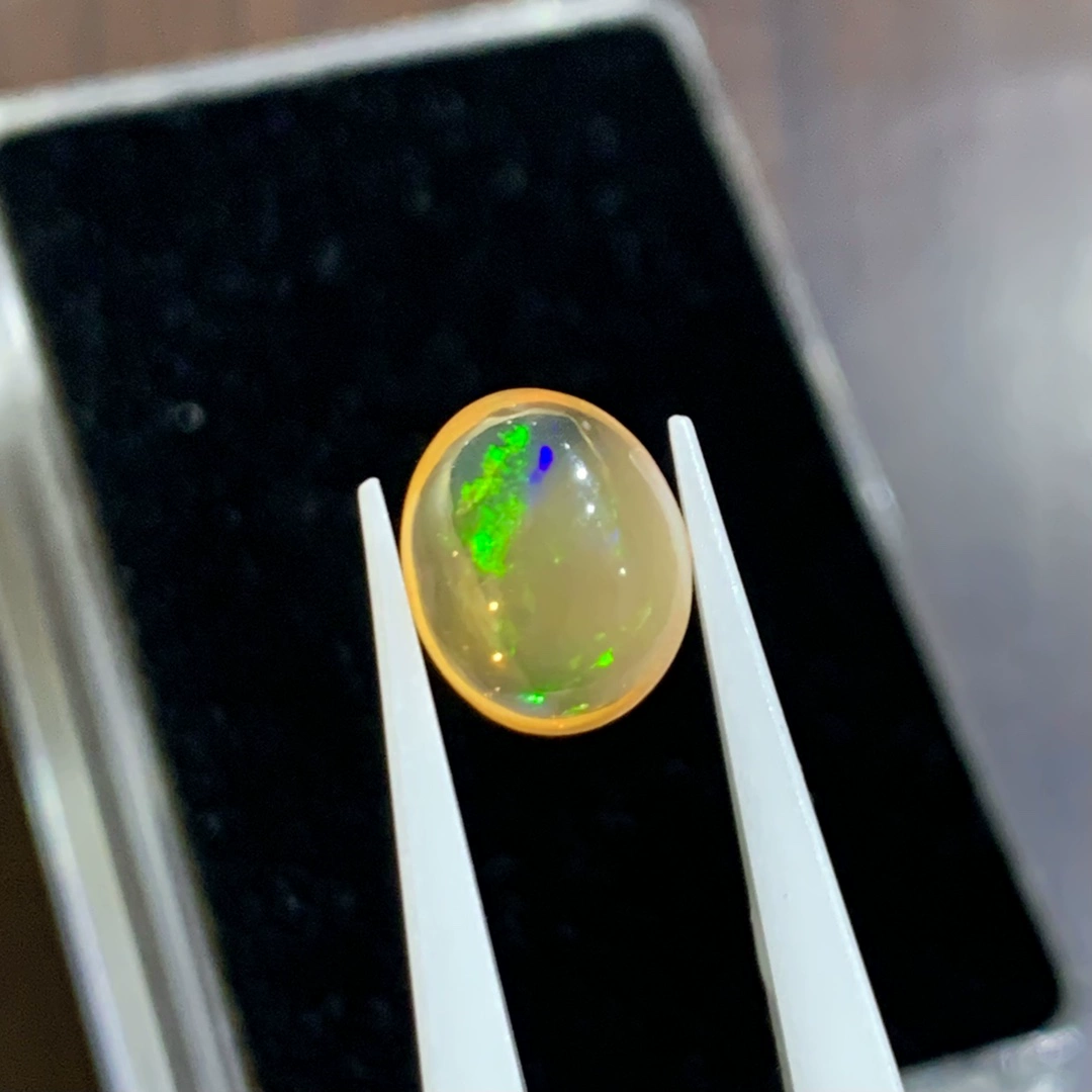 1,775 карата природного мексиканского огня Opal голый камень 7,8 × 9,5 × 4,7 мм поддержка повторной проверки