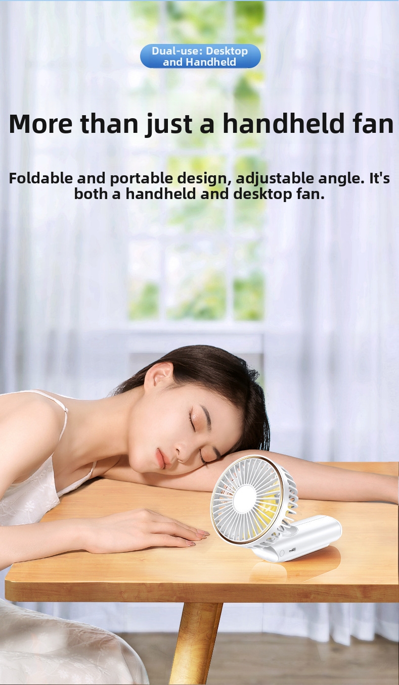 Handheld Mini Fan Portable Usb Desktop Neck Hanging Foldable Fan_voghion.com