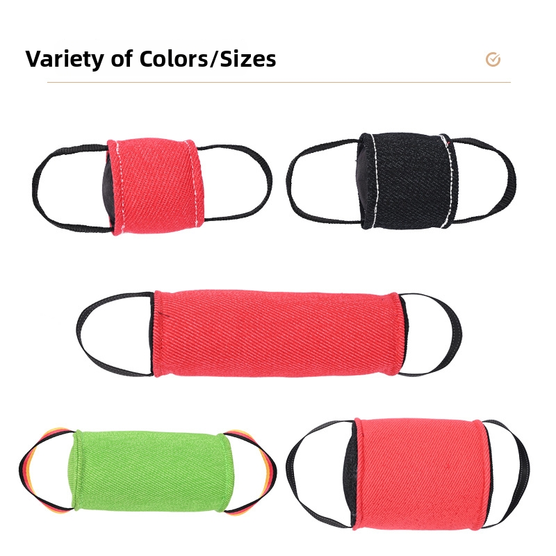 Sac à mâcher cylindrique en tissu résistant pour berger allemand, jouet pour chien d'extérieur, bâtonnet à mâcher pour les dents, fournitures pour éleveurs_voghion.com