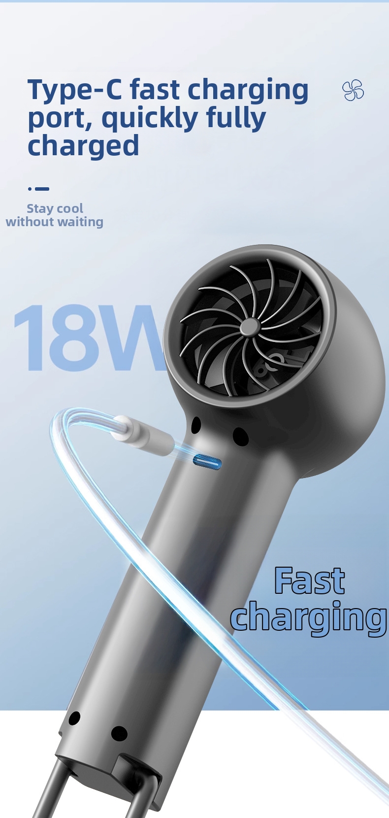 Mini ventilatore portatile ricaricabile silenzioso usb da collo_voghion.com