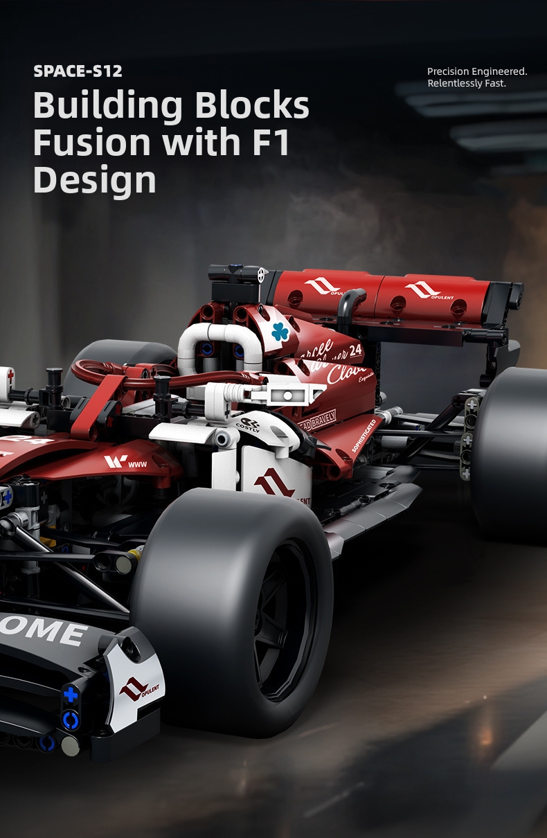Formule 1 raceauto bouwstenen rood speelgoed cadeau voor iedereen_voghion.com