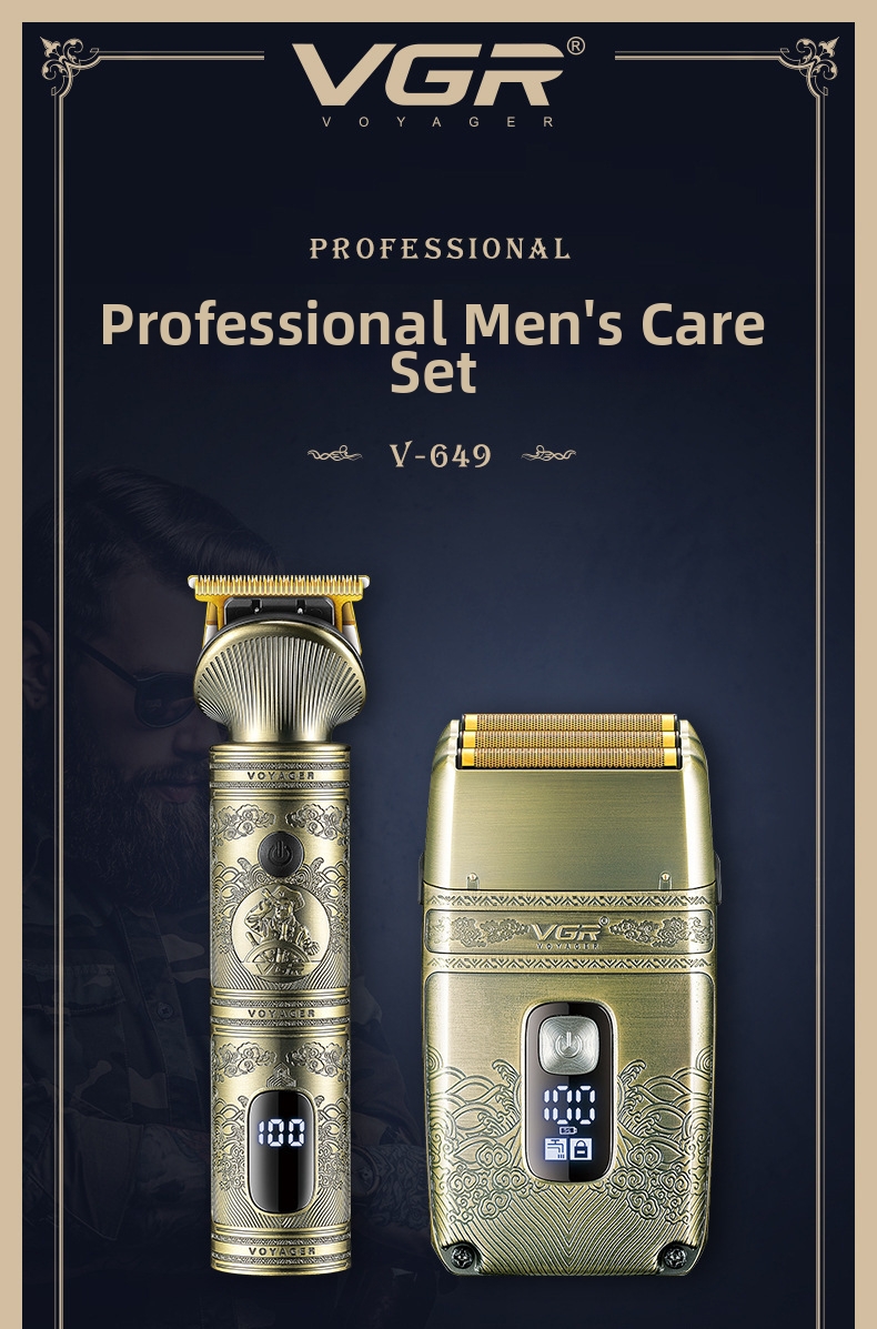 Vgr649 tagliacapelli elettrico per uomo professionale kit trimmer_voghion.com
