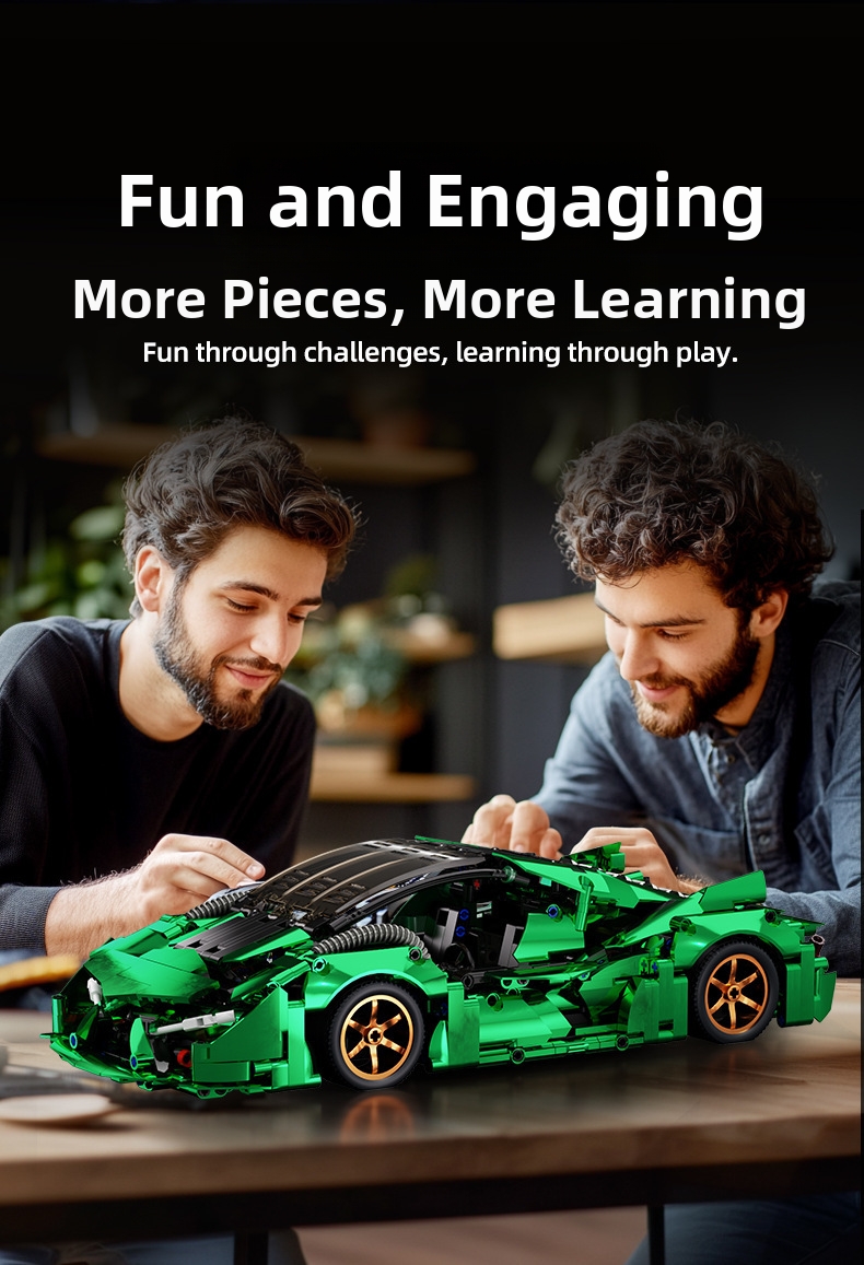 Blocs de construction modèle de voiture de sport rc vert_voghion.com