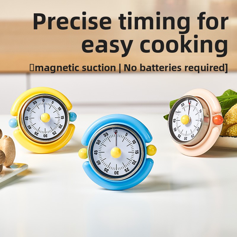 【Original】 Mechanischer, magnetischer Küchentimer mit visueller Zeitanzeige und Alarmfunktion_voghion.com