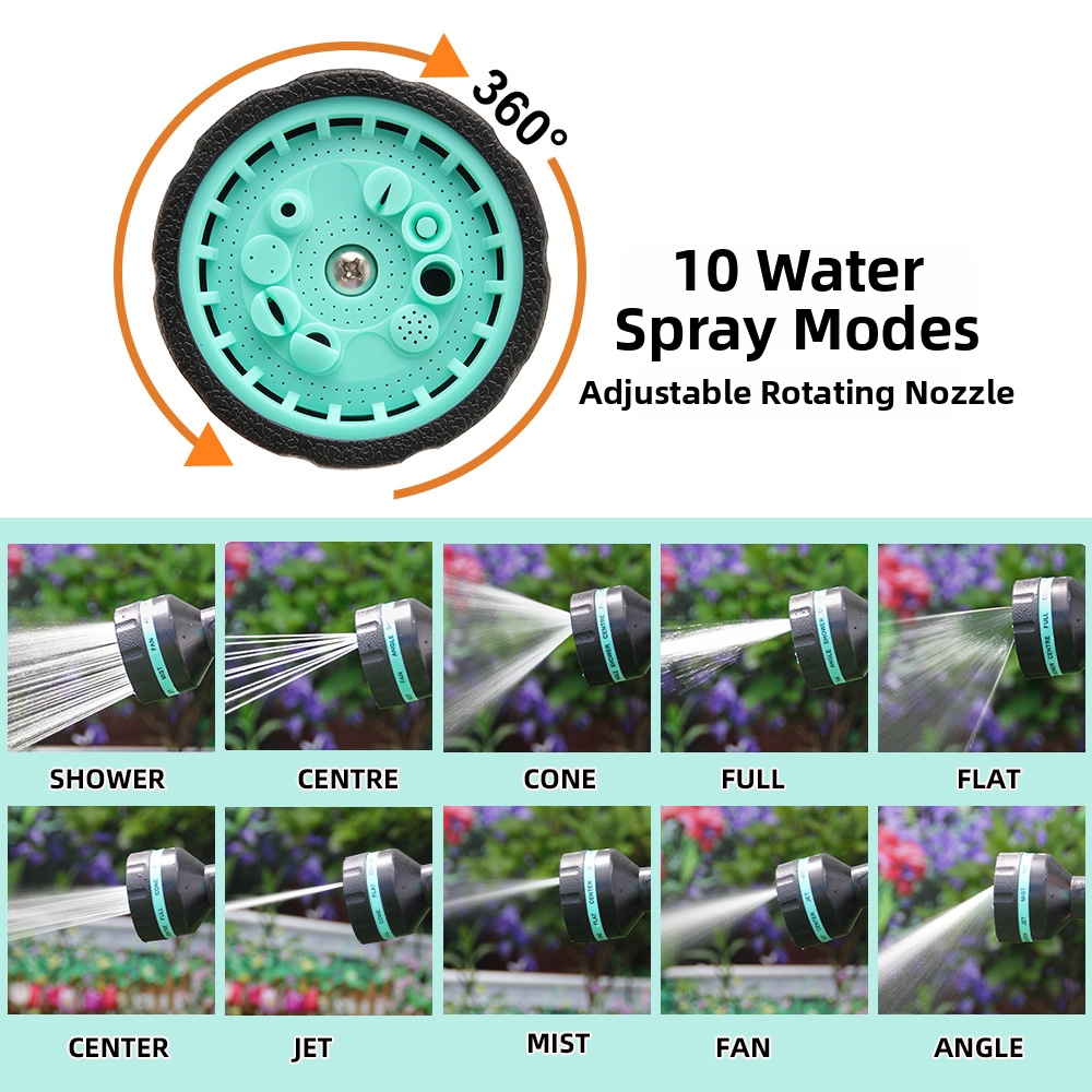 Extendable Garden Hose With High Pressure Water Spray Gun Kit_voghion.com