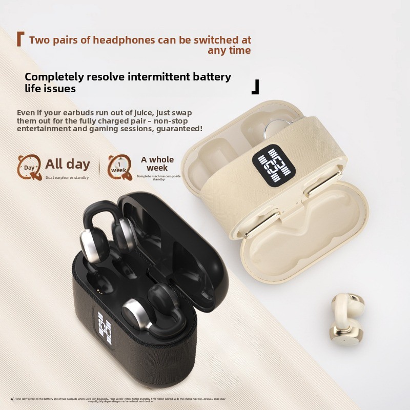 Auricolari bluetooth wireless a clip con lunga durata batteria_voghion.com
