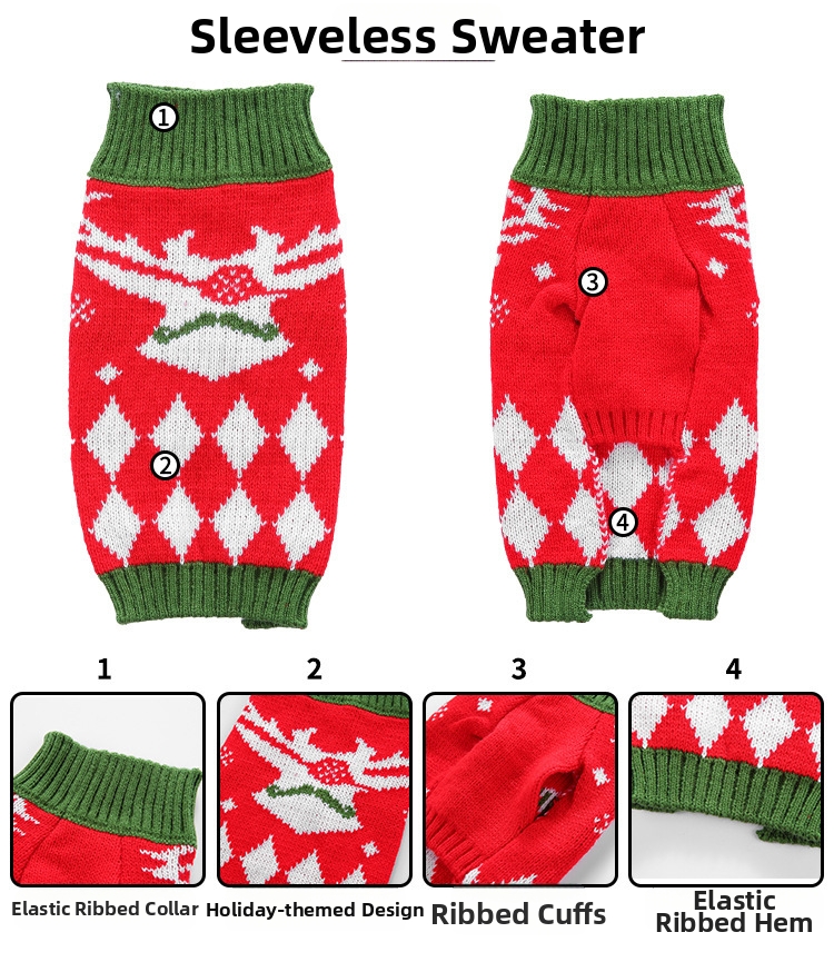 Julegenser til hund med rensdyr til efterår og vinter_voghion.com