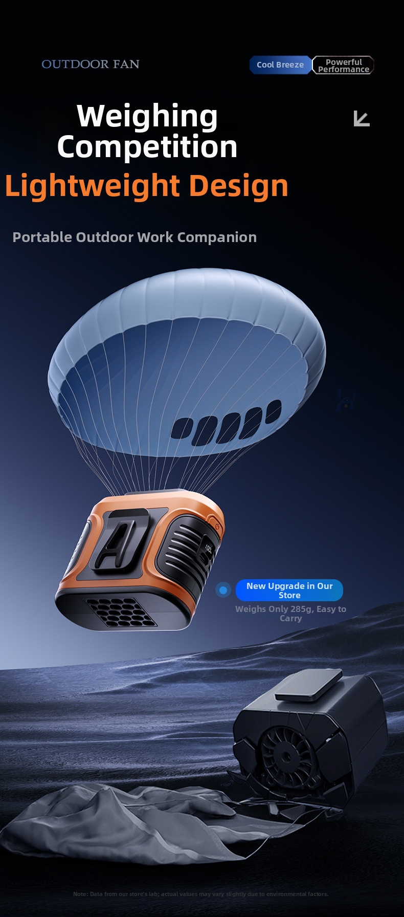 Waist Hanging Fan Portable Cooling Device For Outdoor Construction_voghion.com