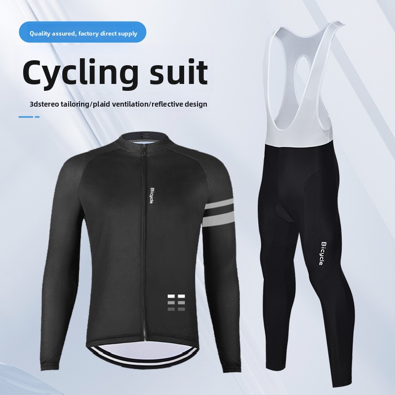 Bicycle Cycling Suit Mountain Road Bike Men's And Women's Cycling Long-sleeved Pants Thin Quick-drying Suit Cycling Suit Trousers_viptrois.com
