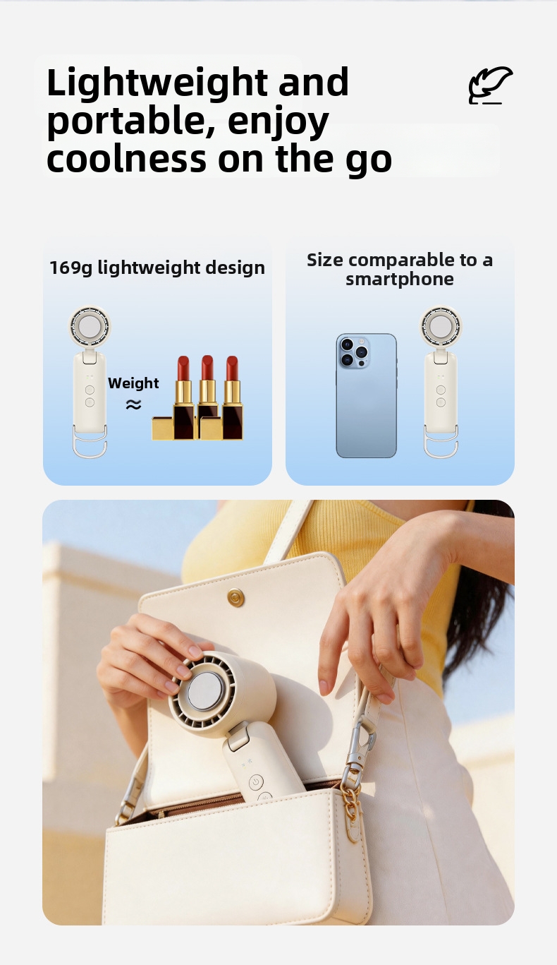 Portable Usb Handheld Fan With Digital Display For Quiet Cooling_voghion.com