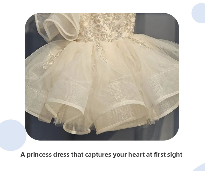 Vestido de princesa de tul para fiesta navidad y cumpleaños_voghion.com